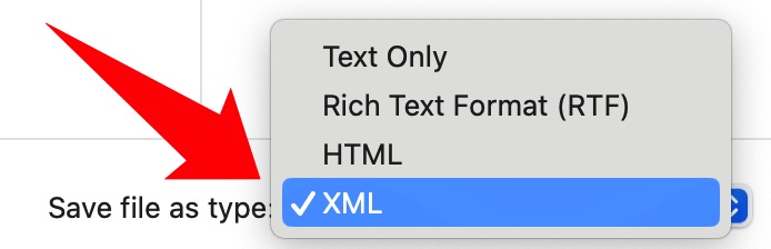 Endnote 选择XML格式
